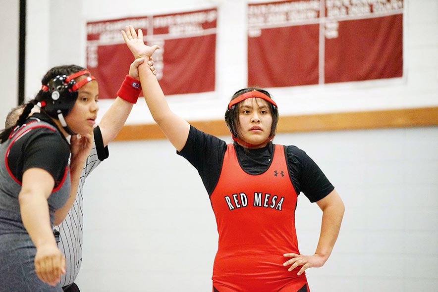 ‘Making history’: Red Mesa qualifies two sisters to state wrestling tournament