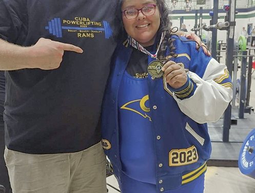 Leaving her mark: Cuba powerlifter captures state title