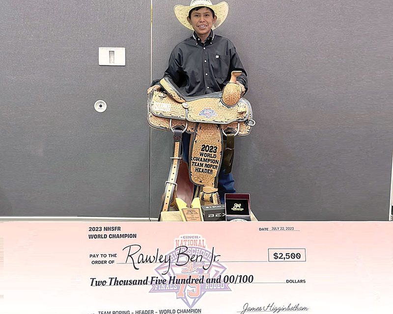 Ben Jr. secures world title at high school rodeo finals, Crownpoint twins also earn hardware