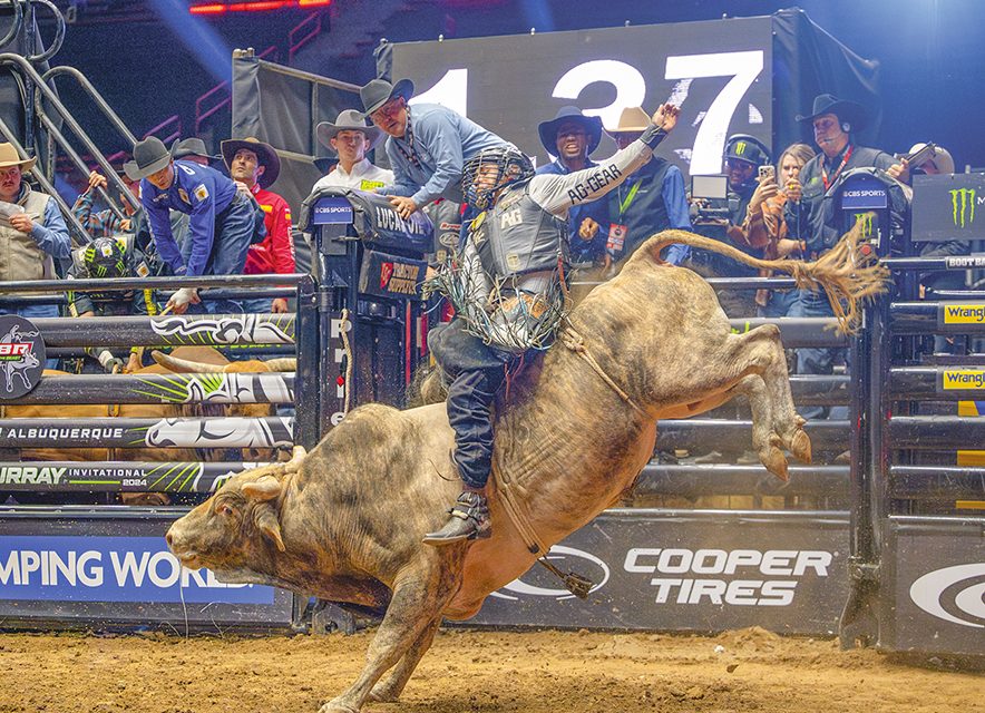 Diné bull rider Keyshawn Whitehorse uses Pit crowd in strong finish