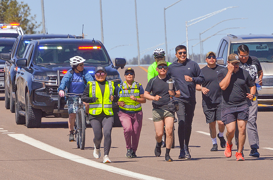 Navajo public safety runs torch for Special Olympics