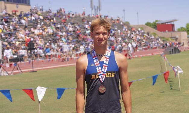 Bloomfield sophomore defends triple jump crown