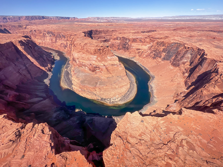 Navajo Times | Krista Allen Tooh runs around Horseshoe Bend, a horse-shaped incised meander of the Colorado River on a Friday afternoon near Page, Ariz.