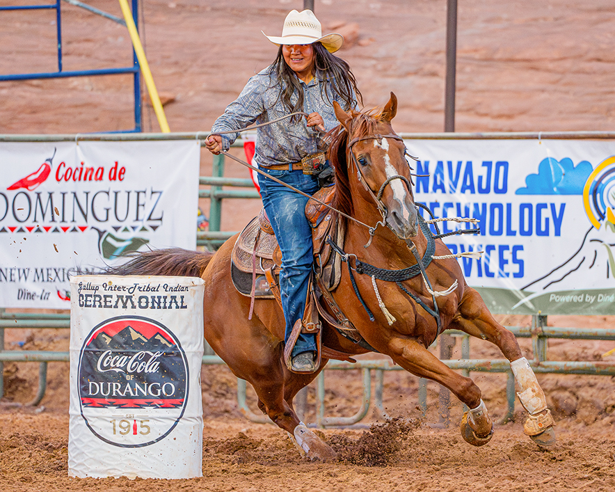 Despite heavy schedule Crownpoint cowgirl wins Iron Cowgirl Challenge