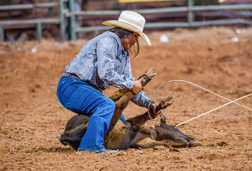 Despite heavy schedule Crownpoint cowgirl wins Iron Cowgirl Challenge