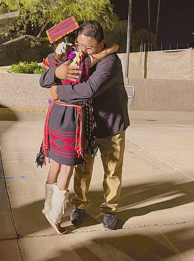 High school graduate honors Navajo heritage during commencement speech