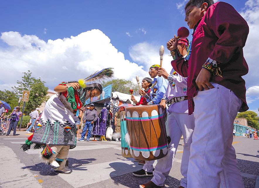 Jemez Pueblo youth embrace tradition through dance and song at Santa Fe Indian Market