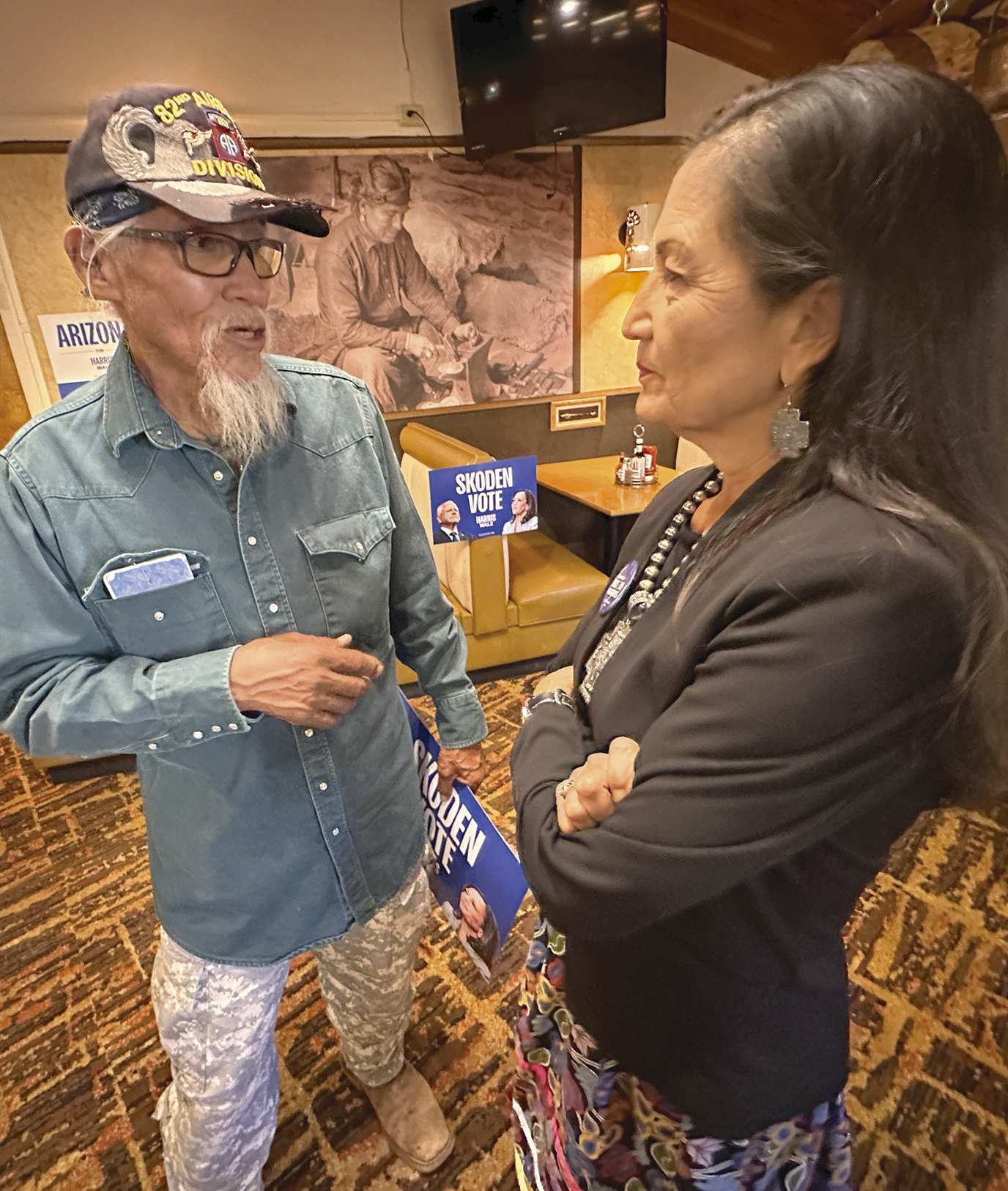 Deb Haaland rallies Navajo Nation for Harris-Walz campaign, highlights veteran issues