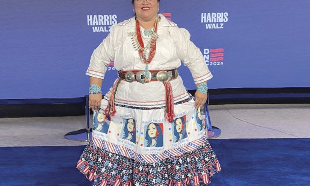 Brenda Hoskie represents Navajo culture at 2024 Democratic National Convention
