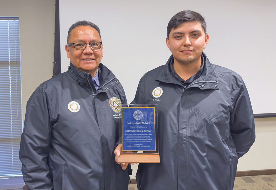 Ethan Arviso, prosecuting attorney, receives Excellence in Leadership Award