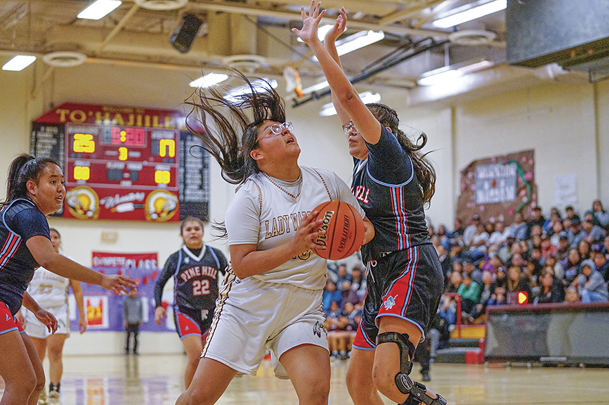 Up for grabs: To’hajiilee girls throws wrench into district race with 50-35 win over Pine Hill