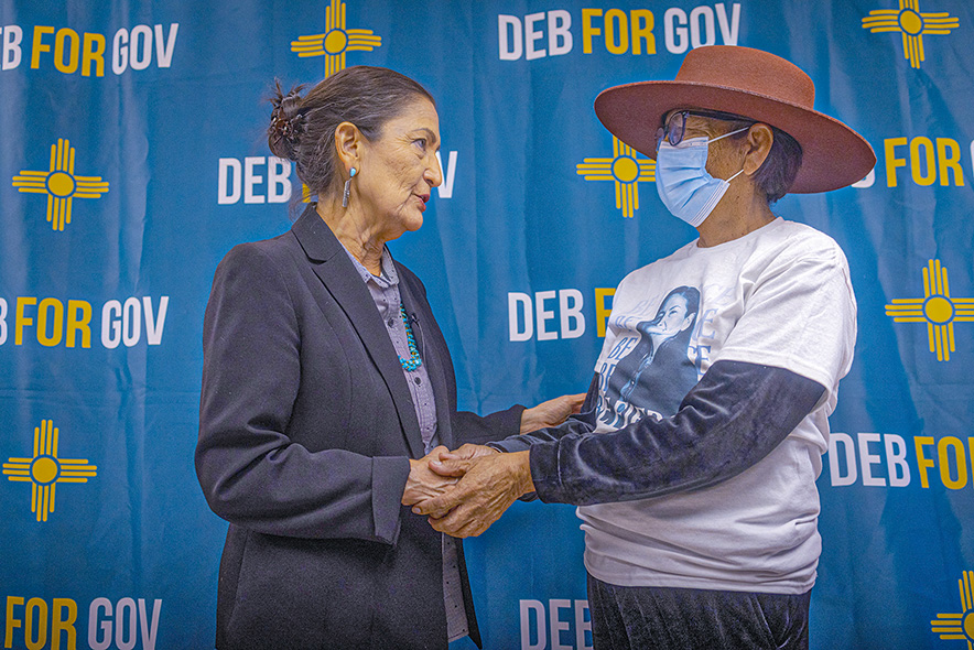 ‘Struggle makes you fierce’<br>Haaland vows to defend New Mexico communities, tribal sovereignty as governor