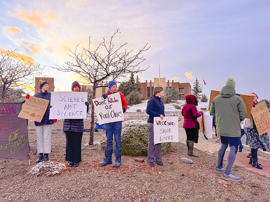 Science supporters rally in Gallup to protest Trump research cuts