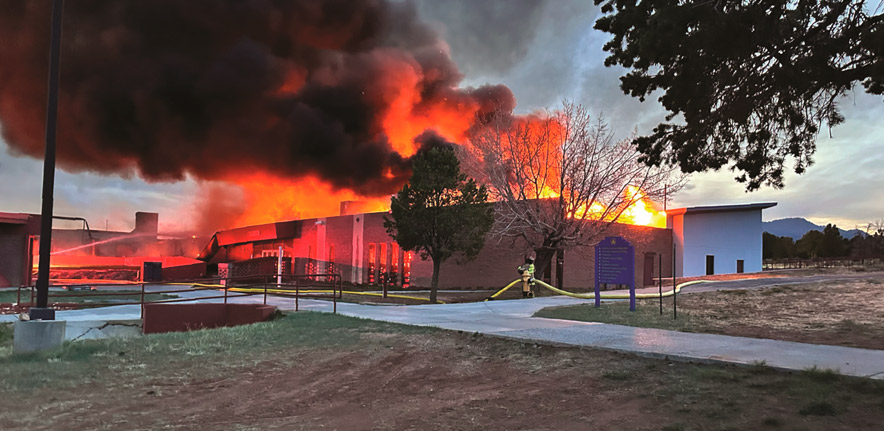 Fire destroys Diné College Student Union, graduation regalia lost weeks before commencement