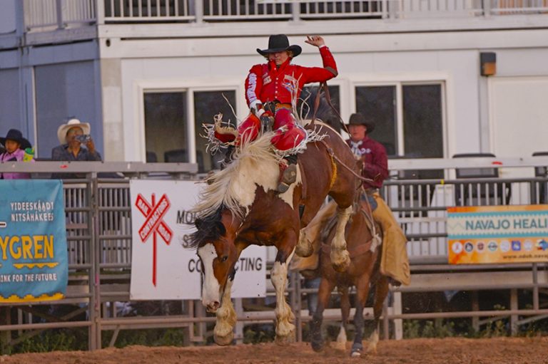 Home of the Navajo PRCA Rodeo: Louisiana cowboy leads bareback field ...