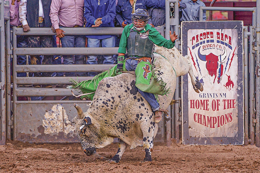 Bull rider Wade Tuni is the biggest<br>winner at Gallup rodeo