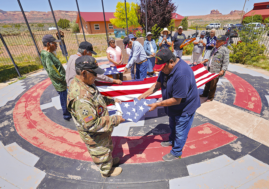 Thomas H. Begay carries the legacy of the Navajo Code Talkers at Cove ceremony