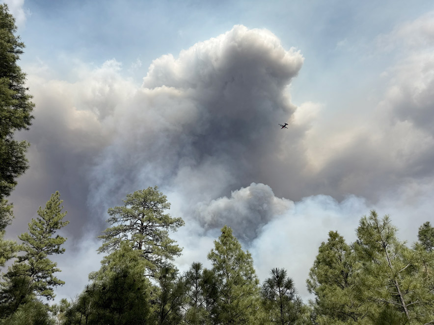 Smoke rises over St. Michaels as Oak Ridge Fire spreads