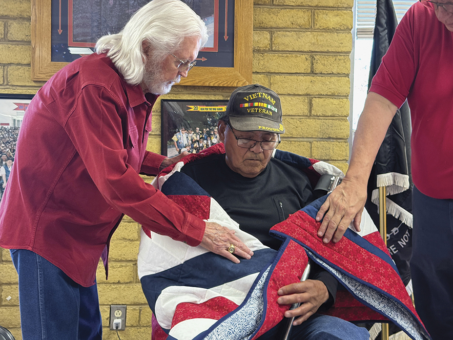 Wrapped in gratitude: U.S. military veterans honored with ‘Quilts of Valor’ in Gallup