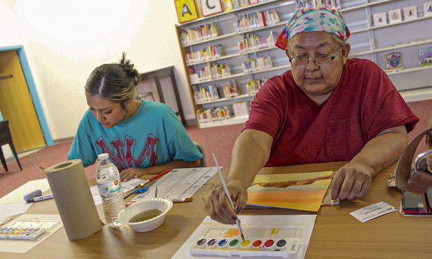 Art as medicine: Khalid Honie leads healing workshop at Navajo Nation Library