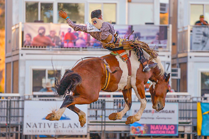 Navajo Nation Fair: Gilbert, Arizona cowgirl Danielle Lowman leads two events heading into short round