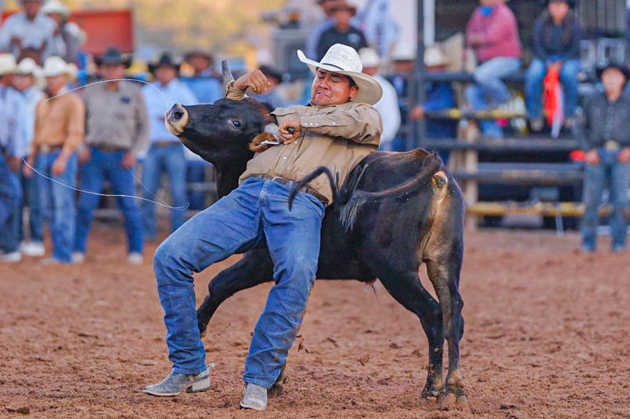Navajo Nation Fair: Gilbert, Arizona cowgirl Danielle Lowman leads two events heading into short round