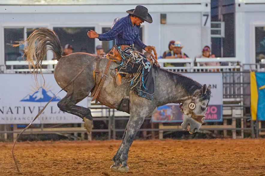 Navajo Nation Fair: Gilbert, Arizona cowgirl Danielle Lowman leads two events heading into short round