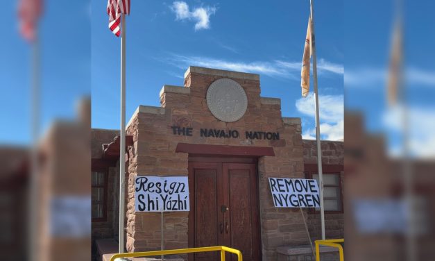 AIM members rally outside Executive office as Nygren skips protest, Montoya steps in