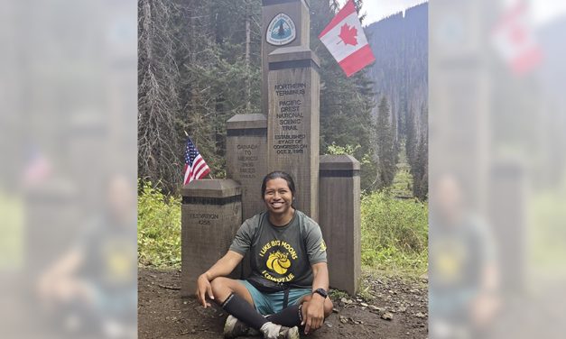 Diné backpacker Jeremy Barney finishes the 2,650-mile Pacific Crest Trail