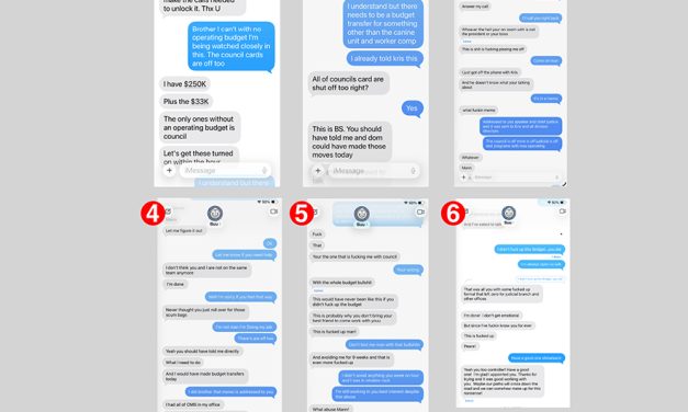 Texts show Nygren pressing to unlock p-cards while McCabe says there is no budget