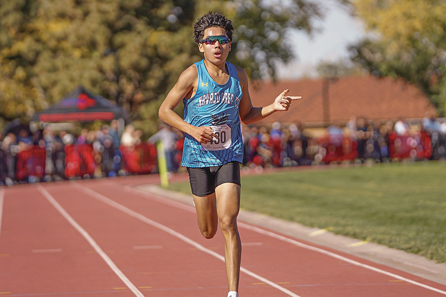 Navajo Prep’s Elijah England wins back-to-back 3A state crown: SFIS boys unseat ‘Prep for team title