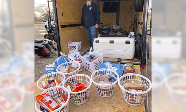 Community riders deliver 51 turkey baskets to families in need