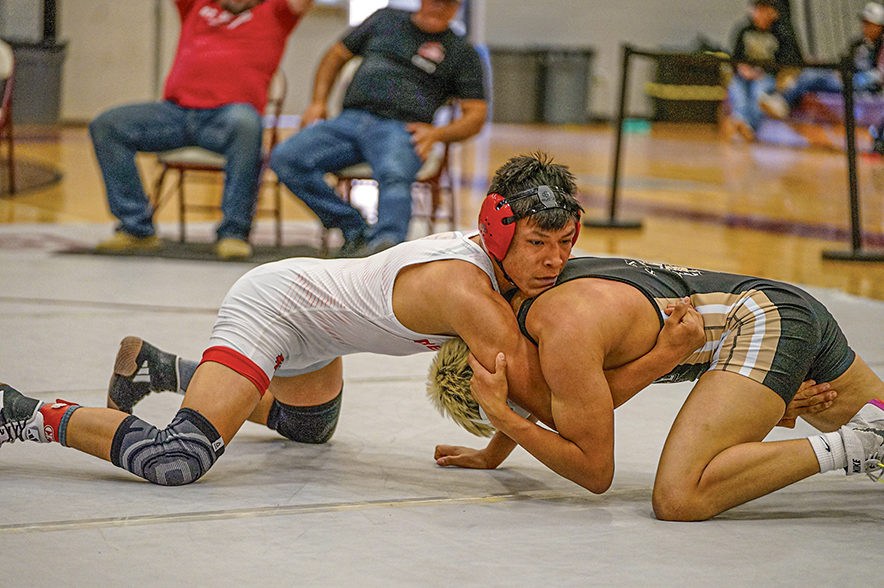 St. Johns wrestling team shows its dominance: Diné junior among sectional champs