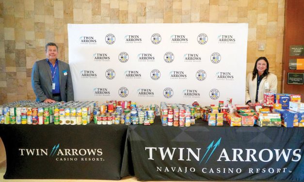Twin Arrows casino team collects 736 pounds of food for northern Arizona families