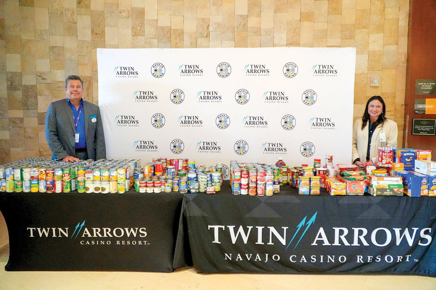 Twin Arrows casino team collects 736 pounds of food for northern Arizona families