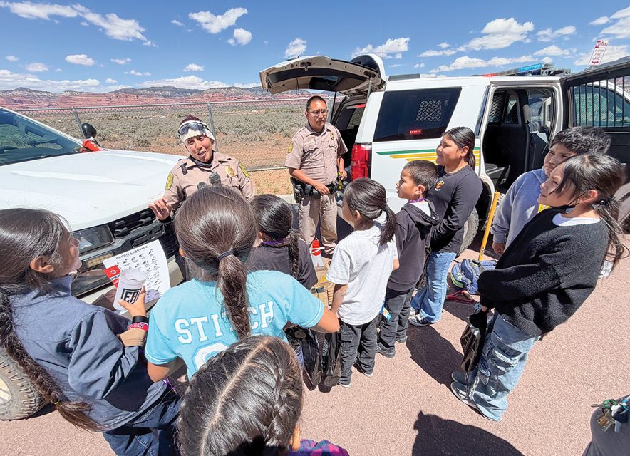 Diné professionals fill Lukachukai school gym for career day