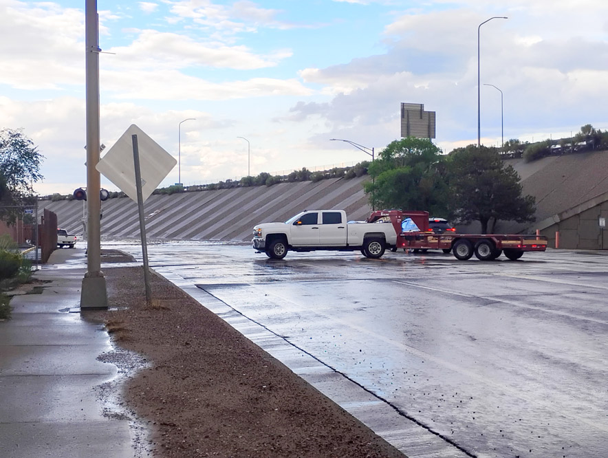 Monsoon flooding swamps Gallup streets, closes roads