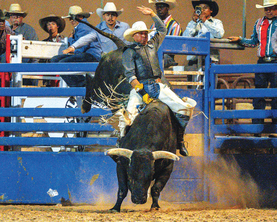 Diné bull rider Guytin Tsosie comes up one-point shy of winning Wild Thing