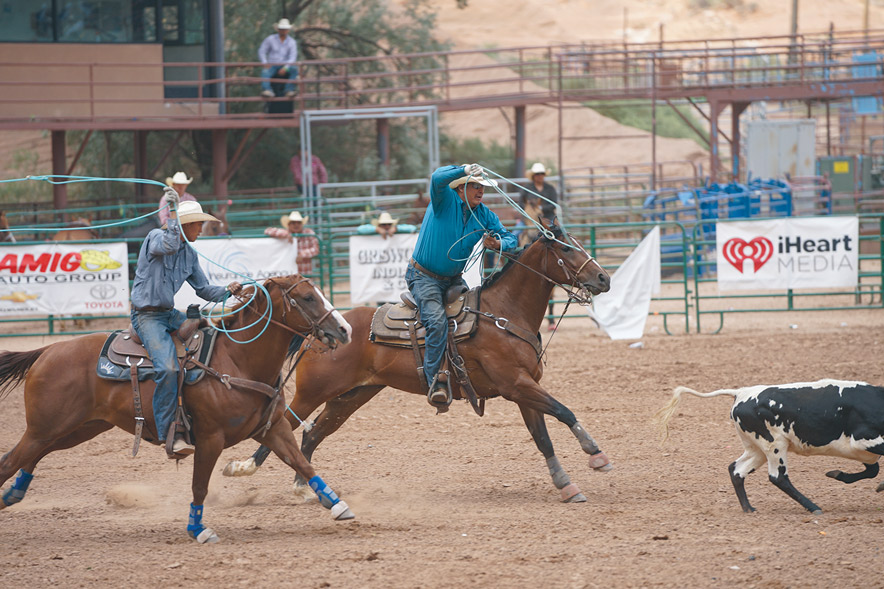 Father-son duo net Ceremonial team roping title after losing a family member - Navajo Times