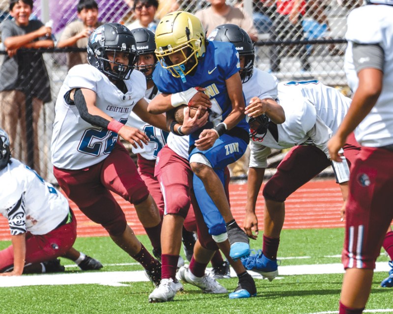 Zuni wins game over Shiprock with safety